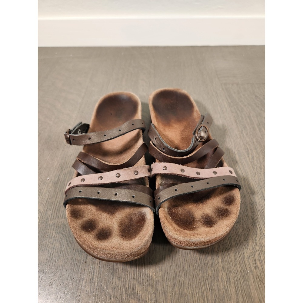 Naot Sandals Womens 40 9 Strappy Brown Slip On Open Toe Shoes